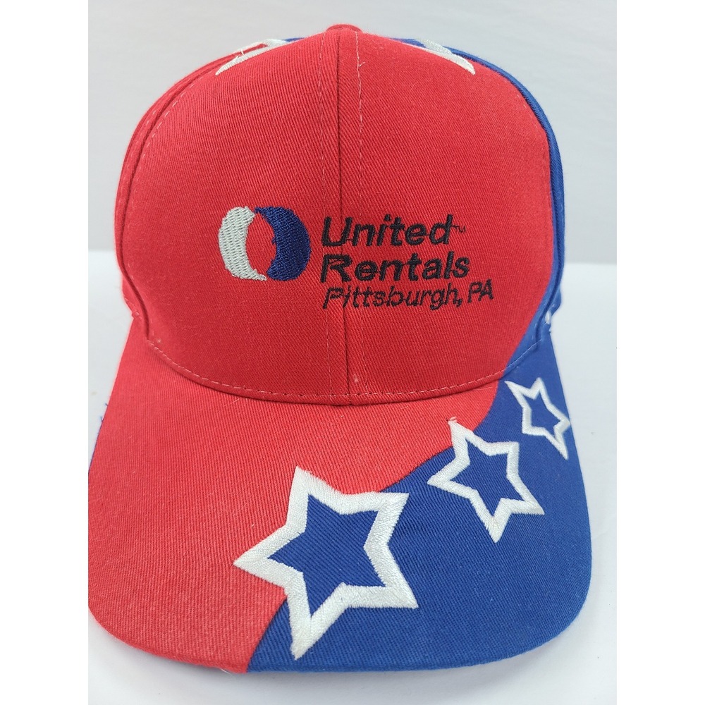 United Rentals Pittsburgh PA Hat Nissin Cap Red Blue Star Patriotic Strapback
